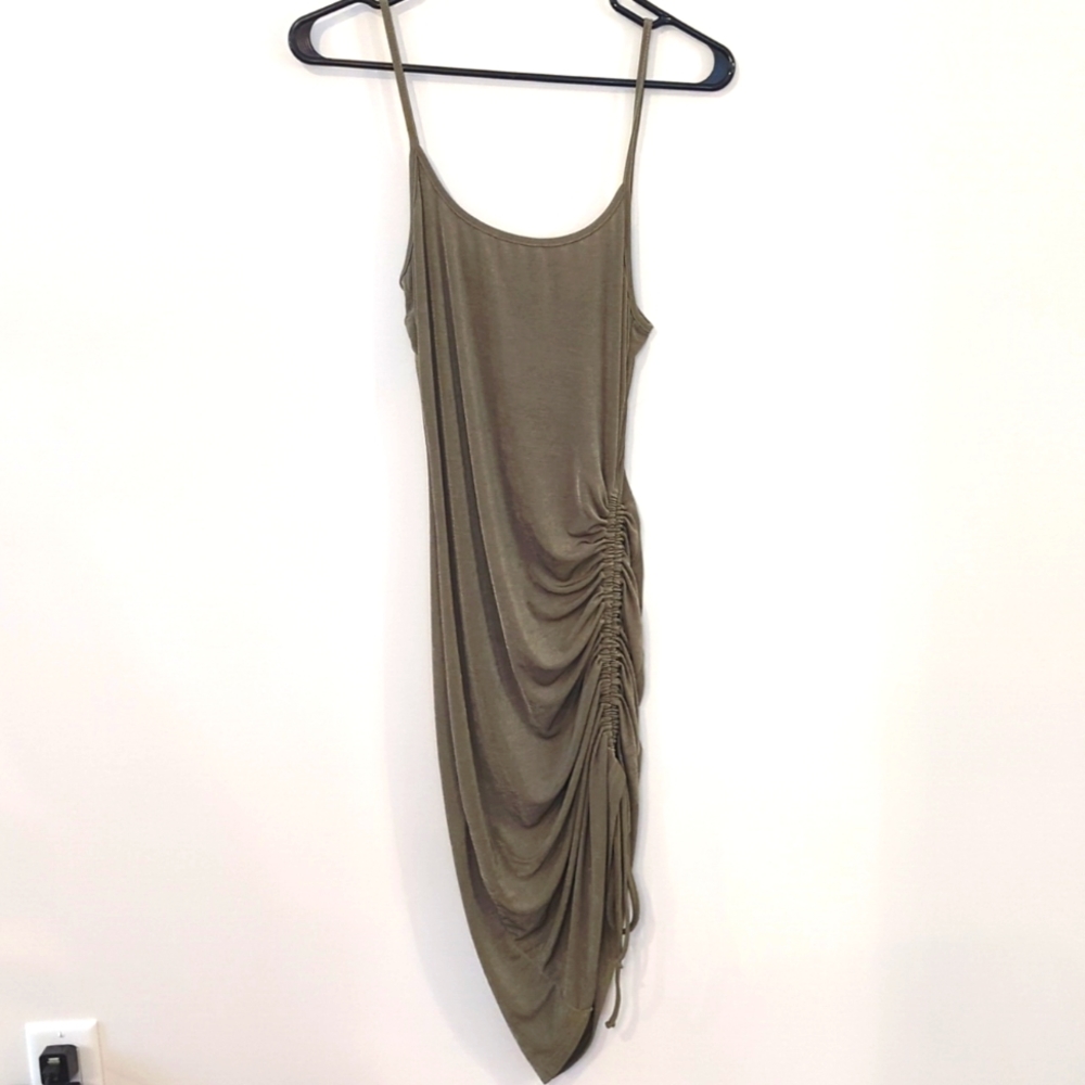 Green Spaghetti Strap mini dress